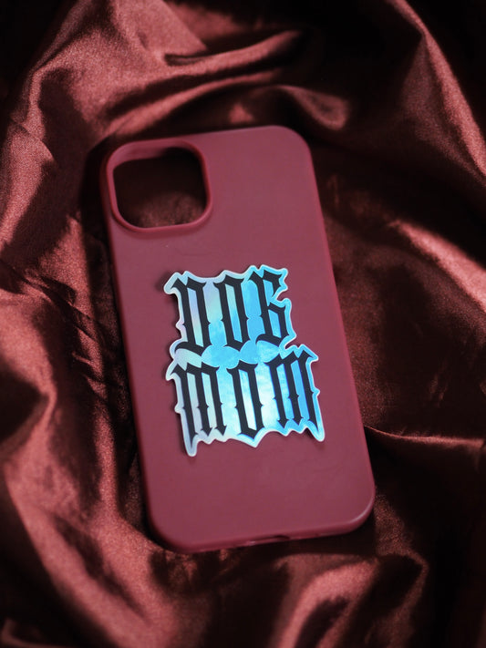 DOG MOM holograafinen tarra